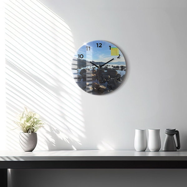 Horloge ronde Vue sur la mer