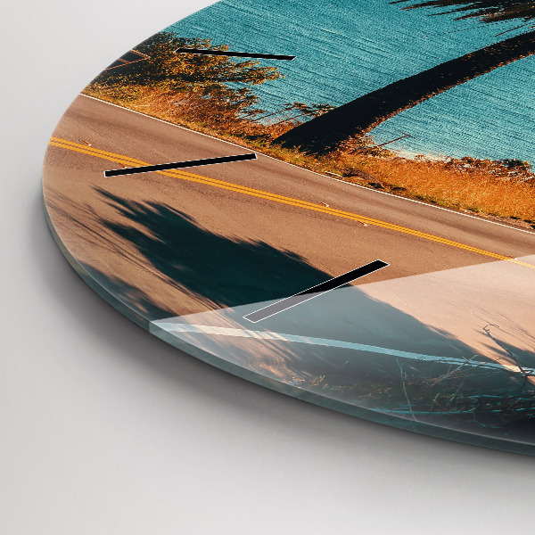 Horloge ronde Palmiers à Malibu