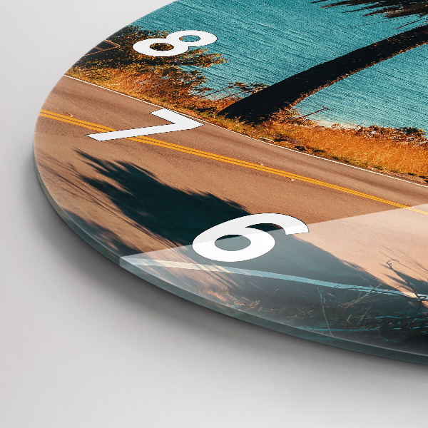 Horloge ronde Palmiers à Malibu