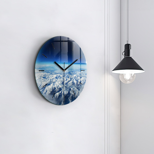 Horloge ronde Paysage Montagnes Pyrénées