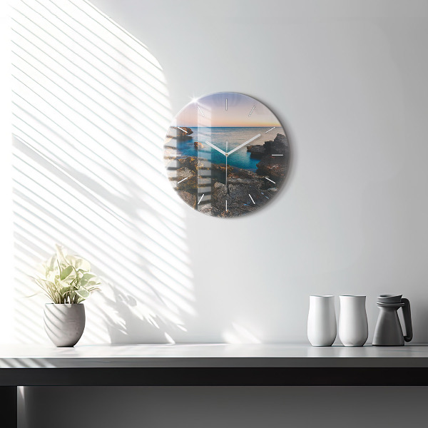 Horloge ronde Paysage marin