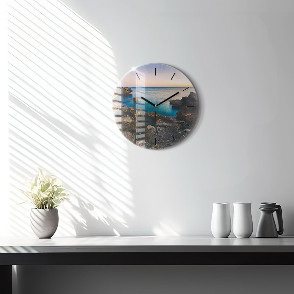 Horloge ronde Paysage marin