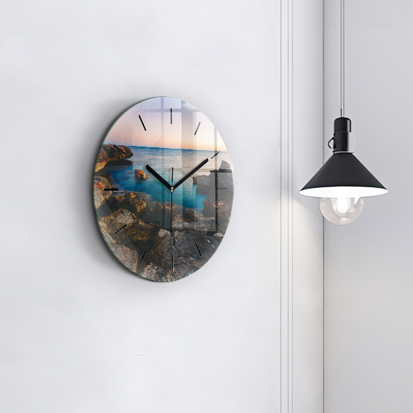 Horloge ronde Paysage marin