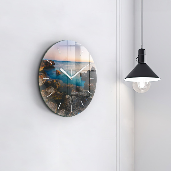 Horloge ronde Paysage marin