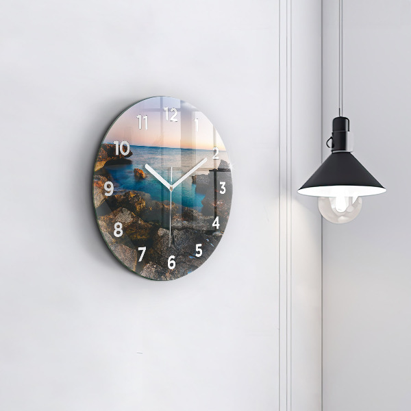 Horloge ronde Paysage marin