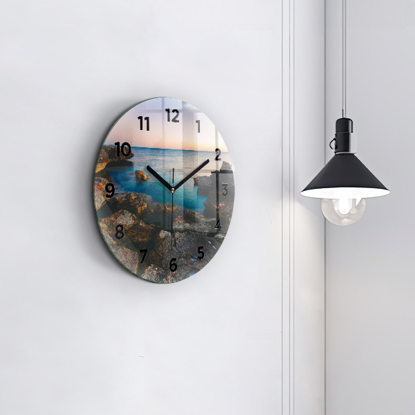 Horloge ronde Paysage marin
