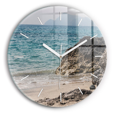 Horloge ronde Vue sur la mer Méditerranée