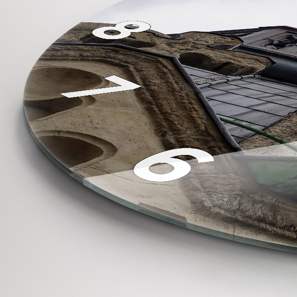 Horloge ronde Statue de la Vierge Marie à Lyon