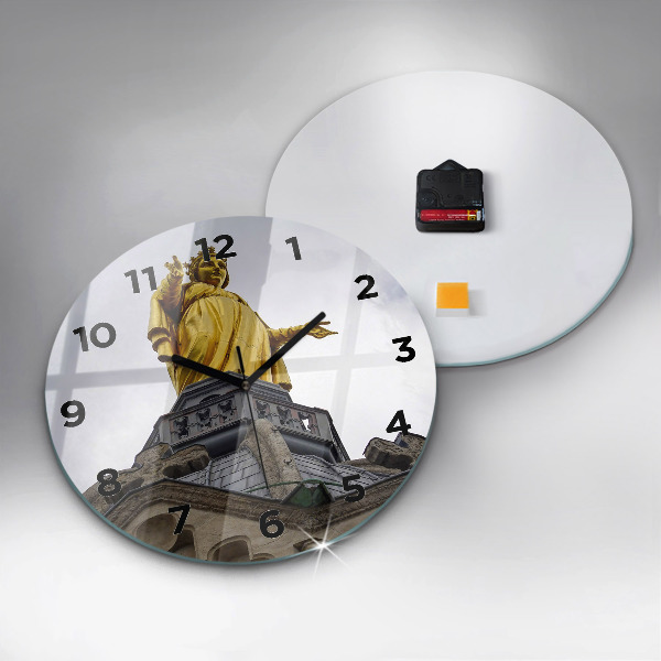 Horloge ronde Statue de la Vierge Marie à Lyon