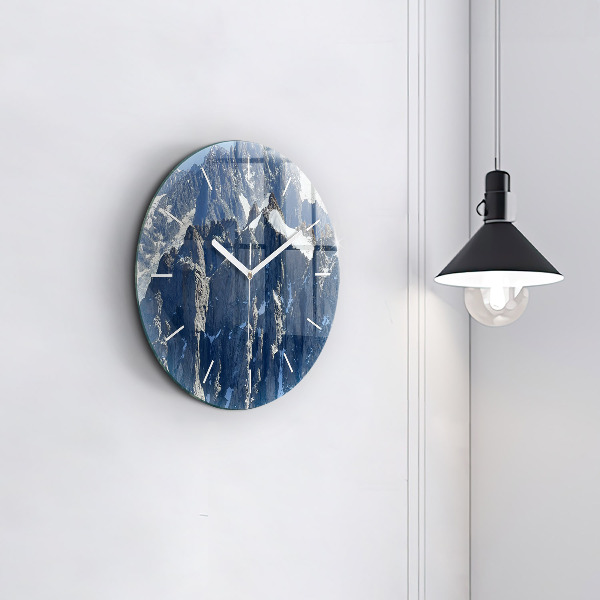 Horloge ronde Les Alpes en hiver