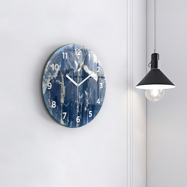 Horloge ronde Les Alpes en hiver