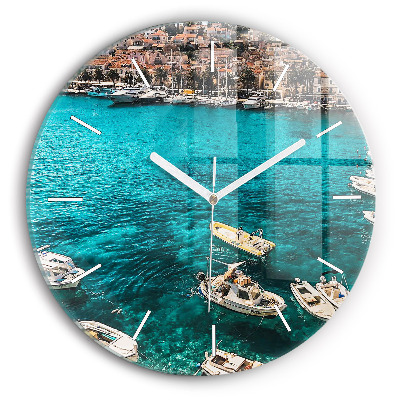 Horloge ronde Bateaux en Croatie