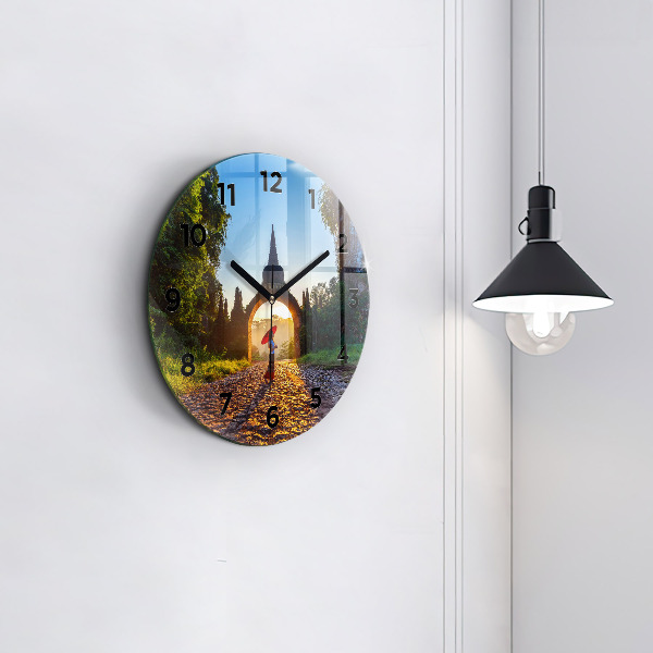 Horloge ronde Parc de Surat Thani en Thaïlande