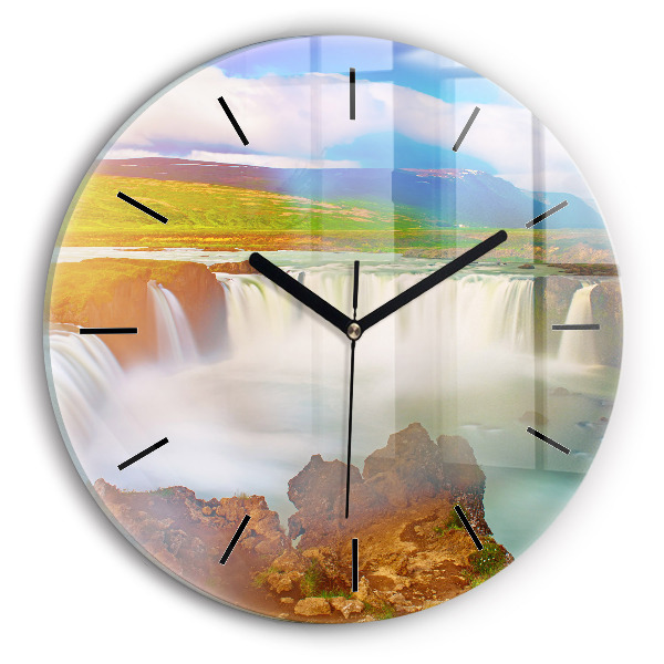 Horloge ronde Godafoss en Islande
