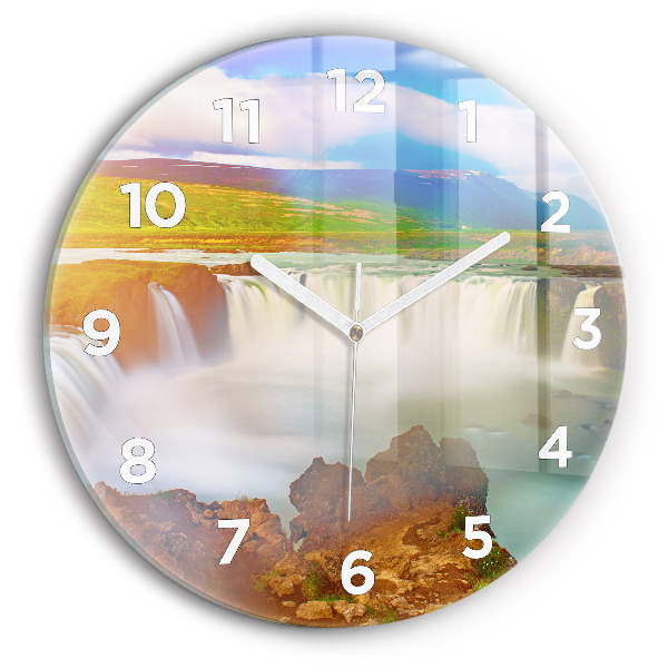 Horloge ronde Godafoss en Islande