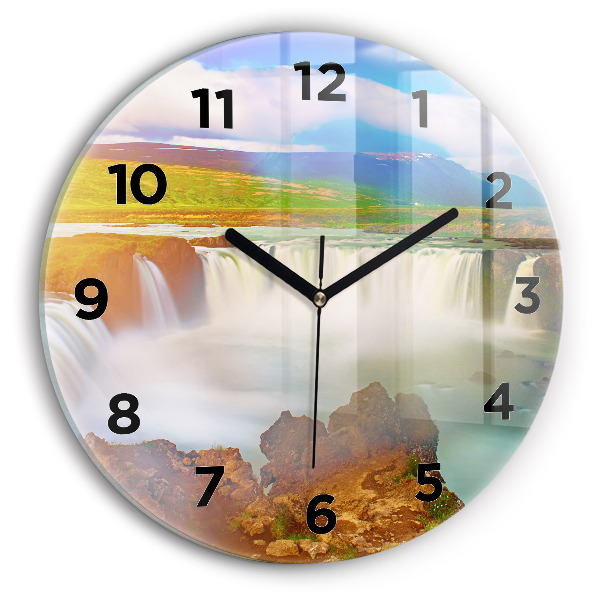 Horloge ronde Godafoss en Islande