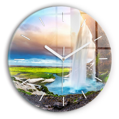 Horloge ronde Cascade en Islande