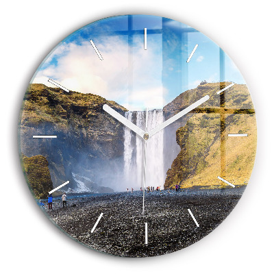 Horloge ronde Cascade en Islande