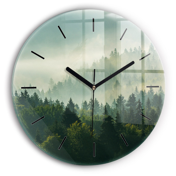 Horloge ronde Lever de soleil sur les Beskides