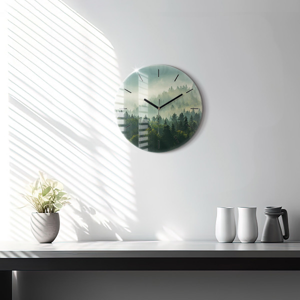 Horloge ronde Lever de soleil sur les Beskides