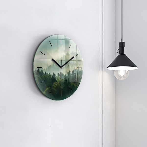 Horloge ronde Lever de soleil sur les Beskides