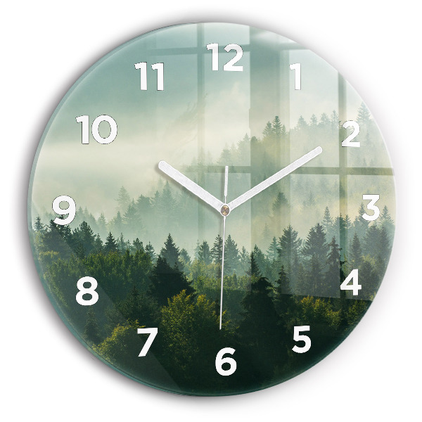 Horloge ronde Lever de soleil sur les Beskides
