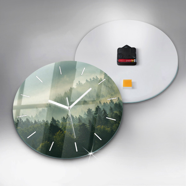 Horloge ronde Lever de soleil sur les Beskides