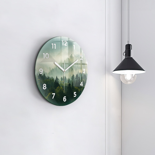 Horloge ronde Lever de soleil sur les Beskides