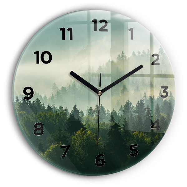 Horloge ronde Lever de soleil sur les Beskides
