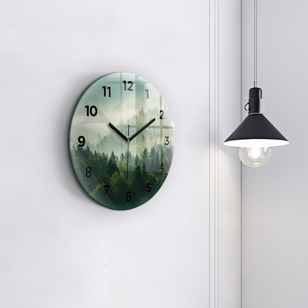 Horloge ronde Lever de soleil sur les Beskides