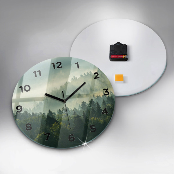 Horloge ronde Lever de soleil sur les Beskides
