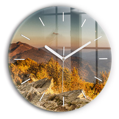 Horloge ronde Les montagnes de Bieszczady
