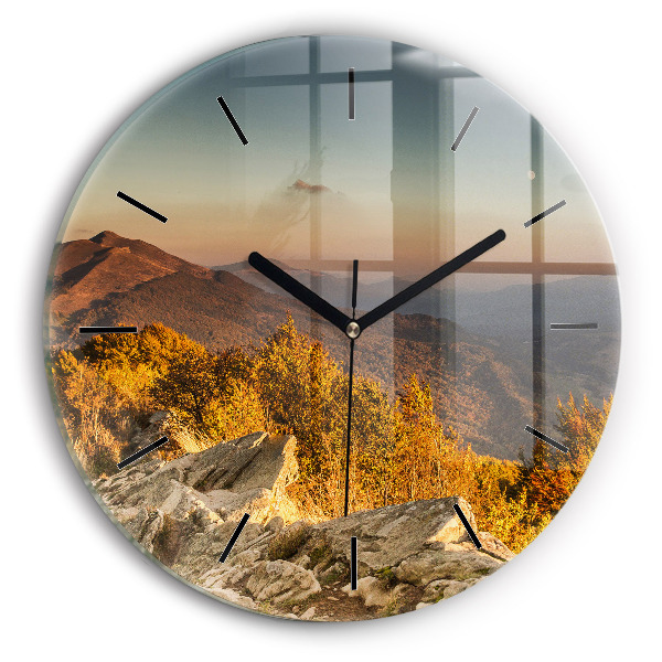 Horloge ronde Les montagnes de Bieszczady