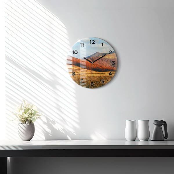 Pendule murale ronde Paysage de montagne