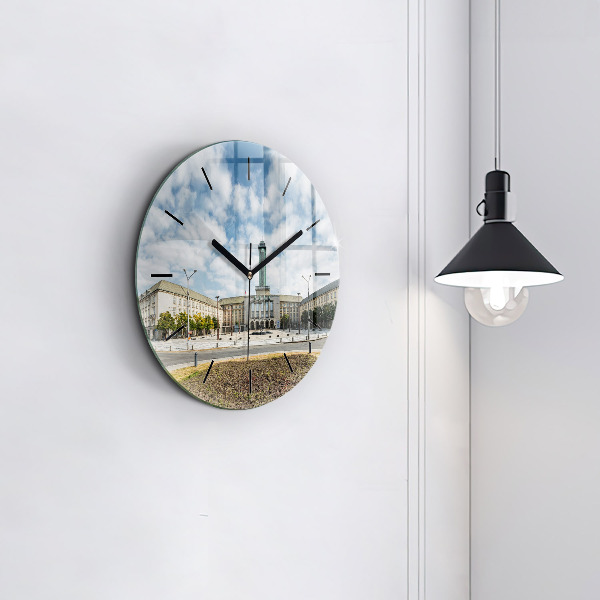 Pendule murale ronde 'Panorama de la ville d''Ostrava'