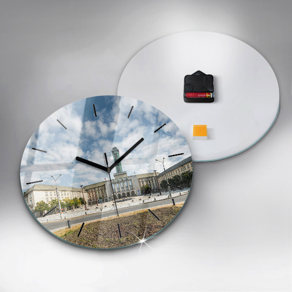 Pendule murale ronde 'Panorama de la ville d''Ostrava'