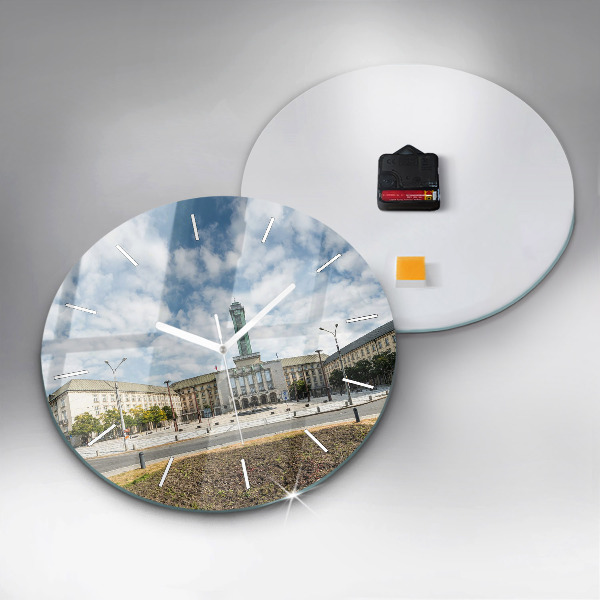 Pendule murale ronde 'Panorama de la ville d''Ostrava'