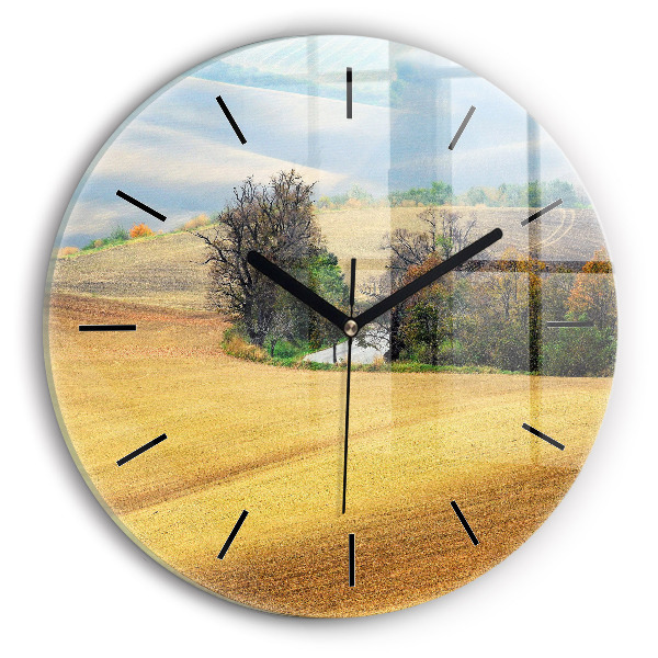 Horloge ronde Paysage rural de Moravie