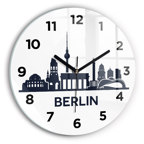 Horloge ronde Illustration de la ville de Berlin