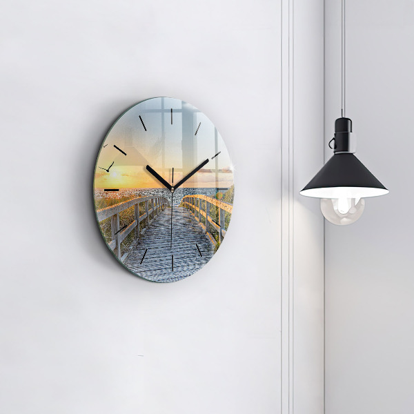Horloge ronde Vacances à la plage