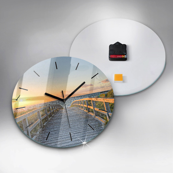 Horloge ronde Vacances à la plage