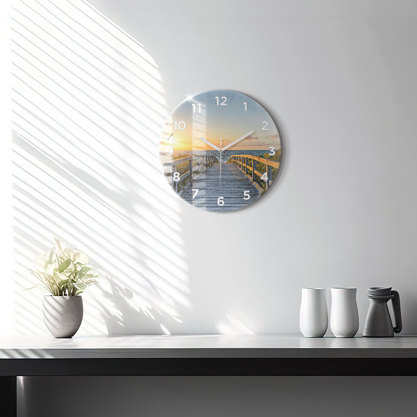 Horloge ronde Vacances à la plage
