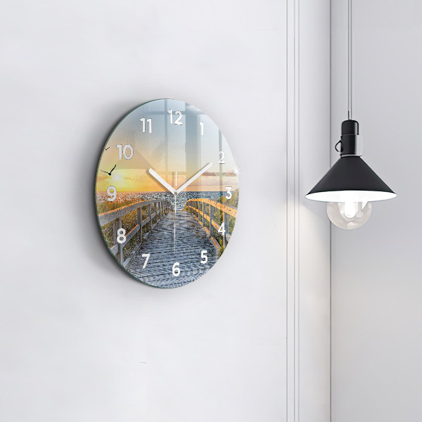 Horloge ronde Vacances à la plage