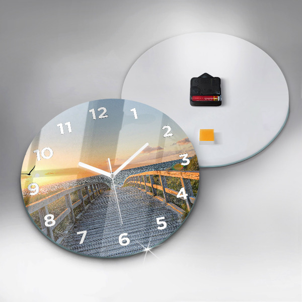Horloge ronde Vacances à la plage