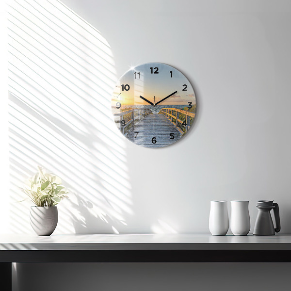 Horloge ronde Vacances à la plage