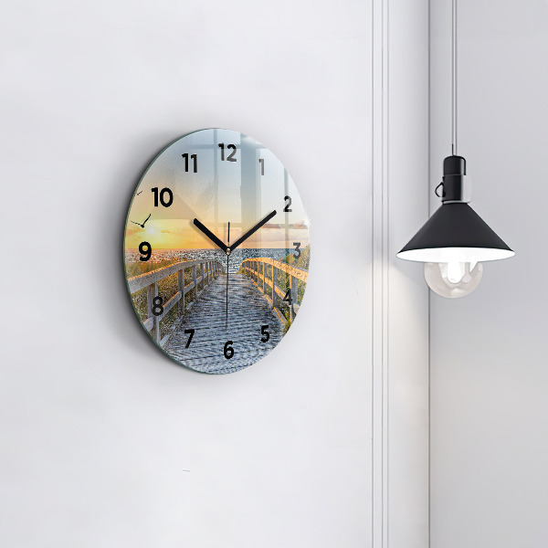 Horloge ronde Vacances à la plage