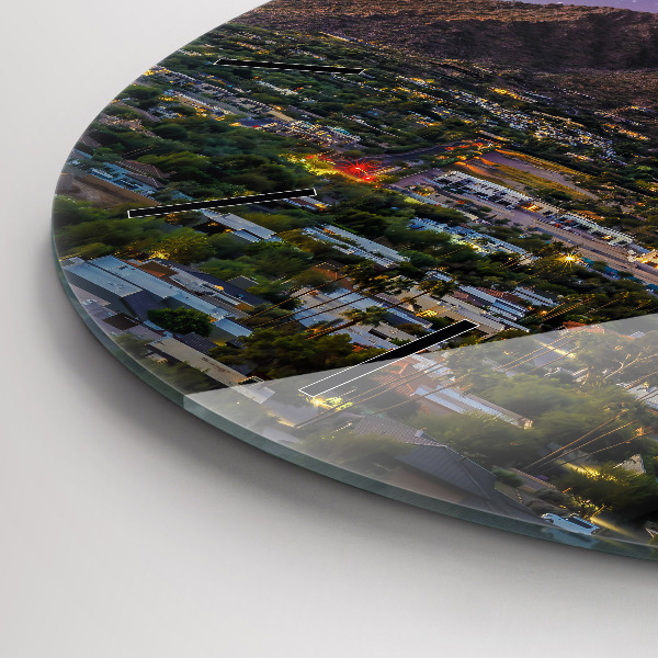 Horloge ronde Paysage de montagne