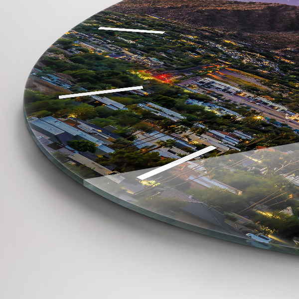 Horloge ronde Paysage de montagne