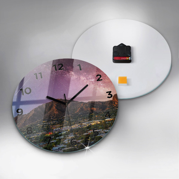 Horloge ronde Paysage de montagne