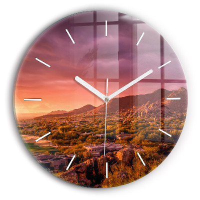 Horloge ronde Coucher de soleil au nord de Scottsdale